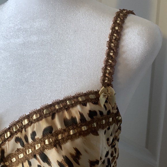 Vintage? Animal print flowy lingerie tank top - Picture 4 of 10